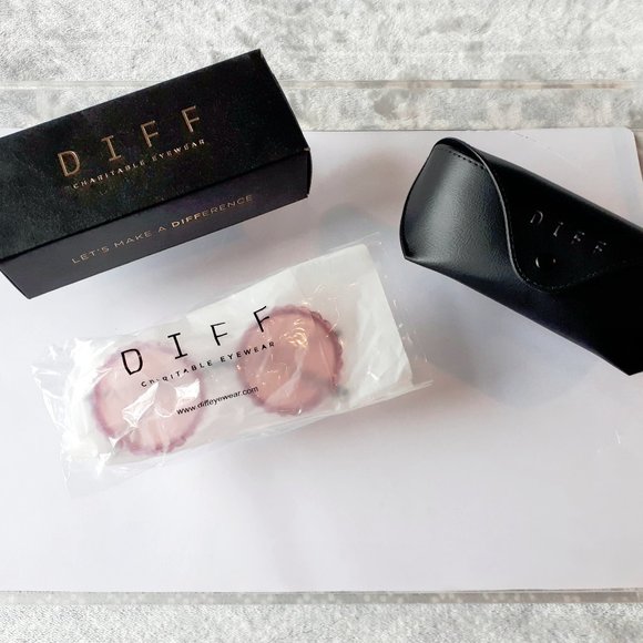 NWT Diff dixie black pink glitter round sunglasses - Picture 5 of 11